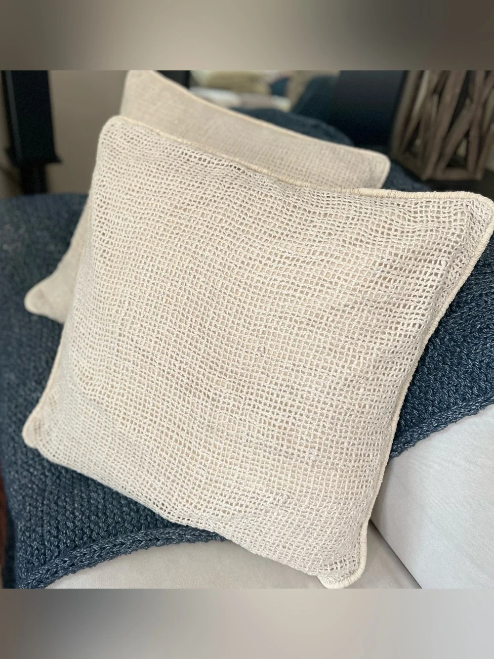 2 Soft Surroundings Chunky Knit Pillow Covers 24